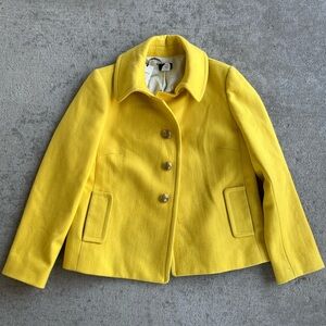 Vintage 90s j crew wool yellow blazer jacket coat top NWT